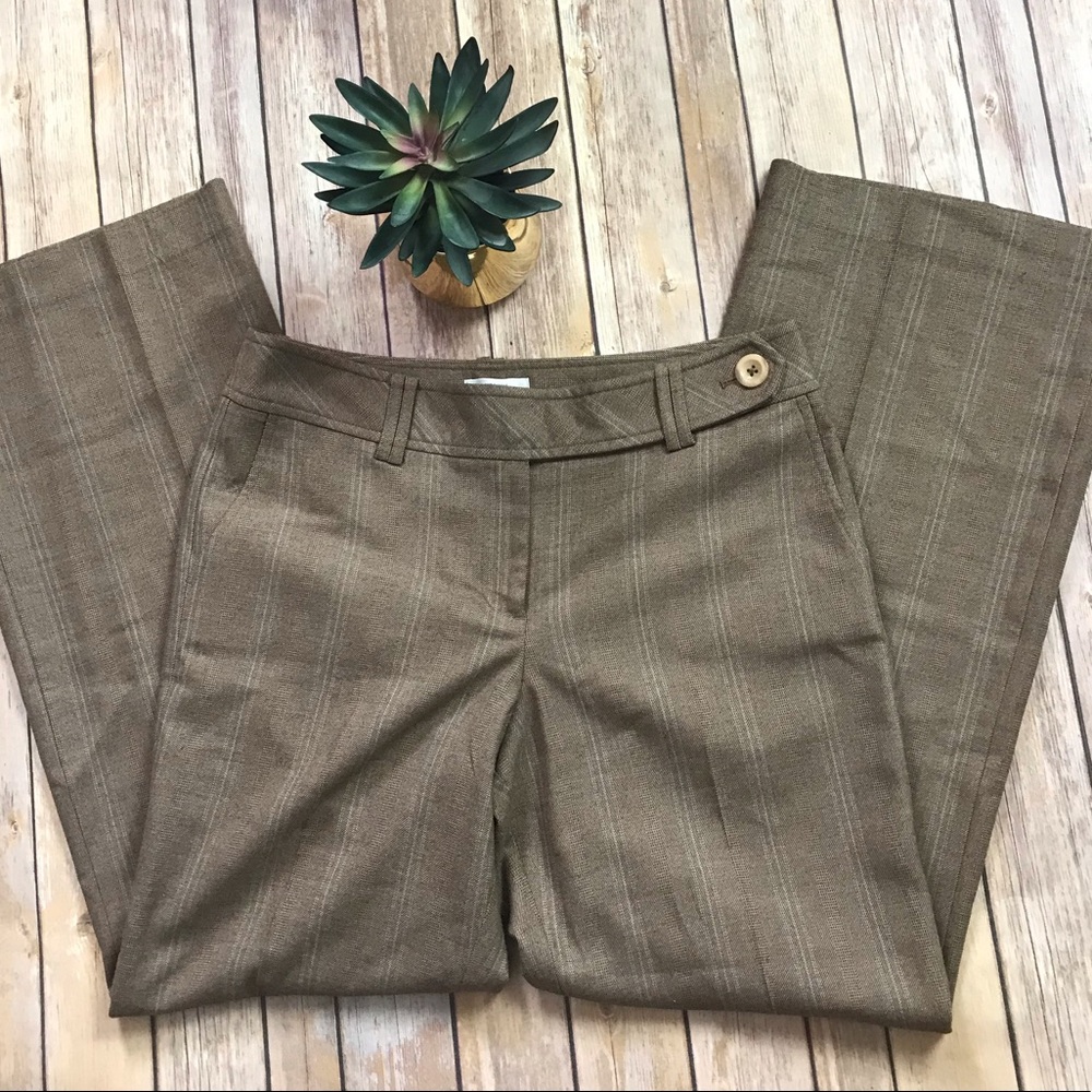 ☀️Ann Taylor LOFT- Lined Brown Career Slacks Sz 8